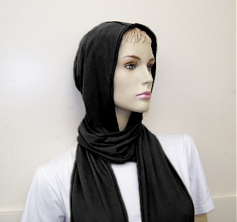 HoodedScarfBlack